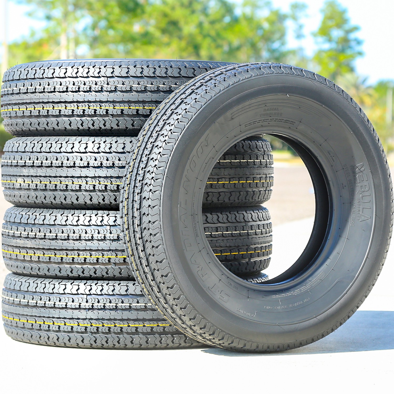 4 Tires Nebula ST Radial N' 001 Semi-Steel ST 225/75R15 Load E 10 Ply (Thailand)