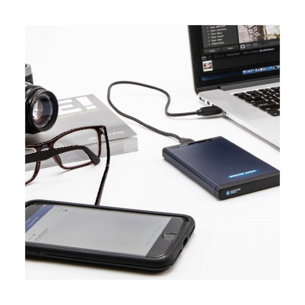 SecureData SecureDrive BT 250GB Encrypted SSD with Bluetooth Authentication