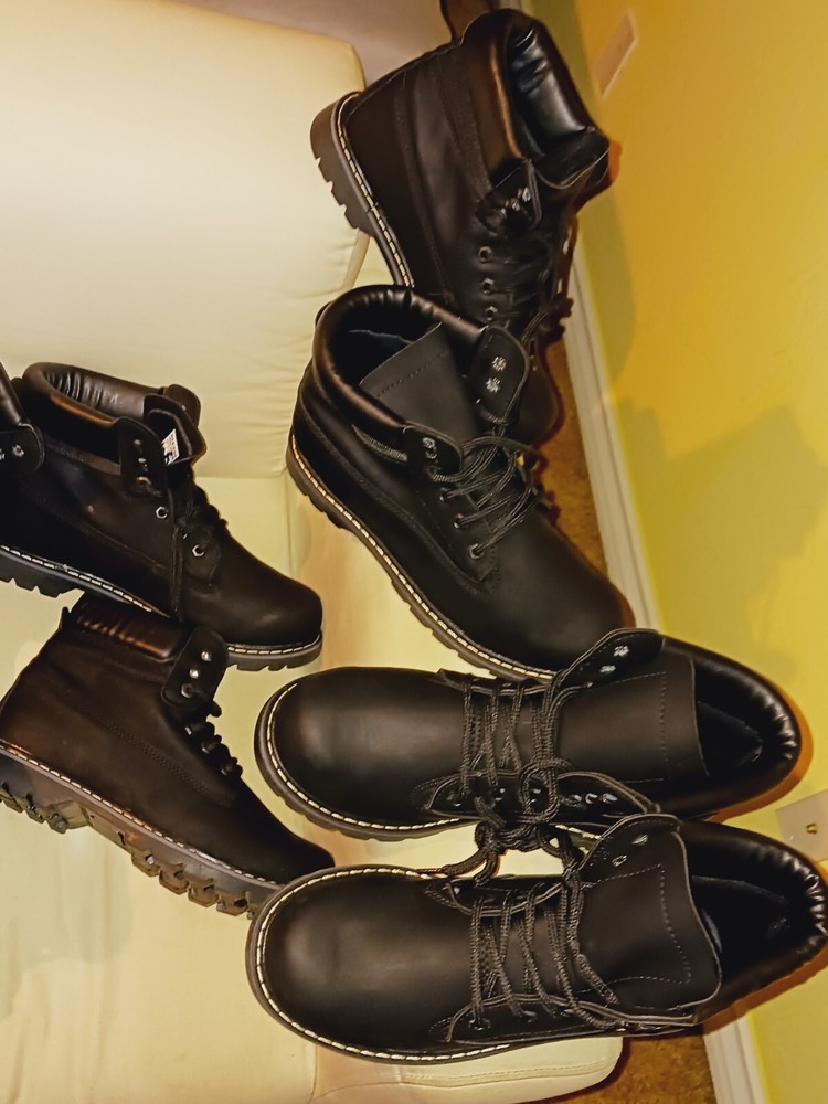 Black Work Boots Mens Size 9-11.5