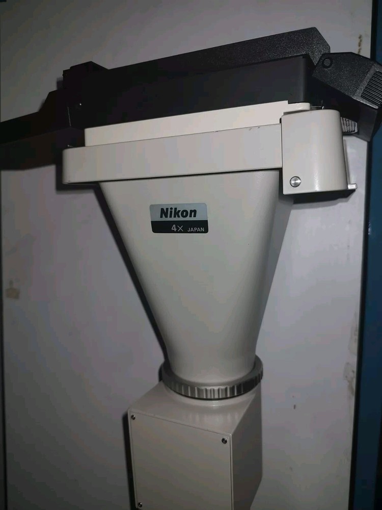 Nikon PFX 4X Microscope Shutter Format Adapter w/ Built-In Polaroid Camera