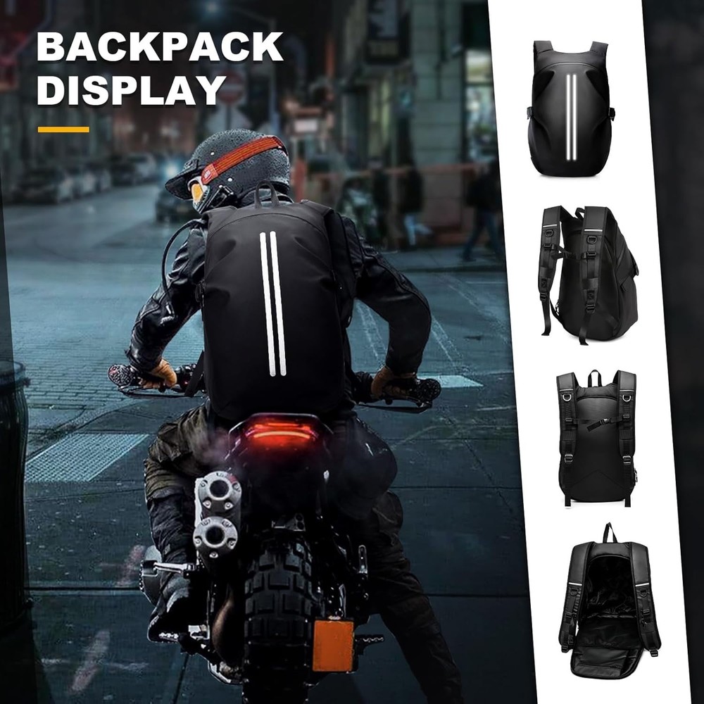 Spacious Waterproof Riding Bag - Versatile Backpack for Motorcycle Adventures