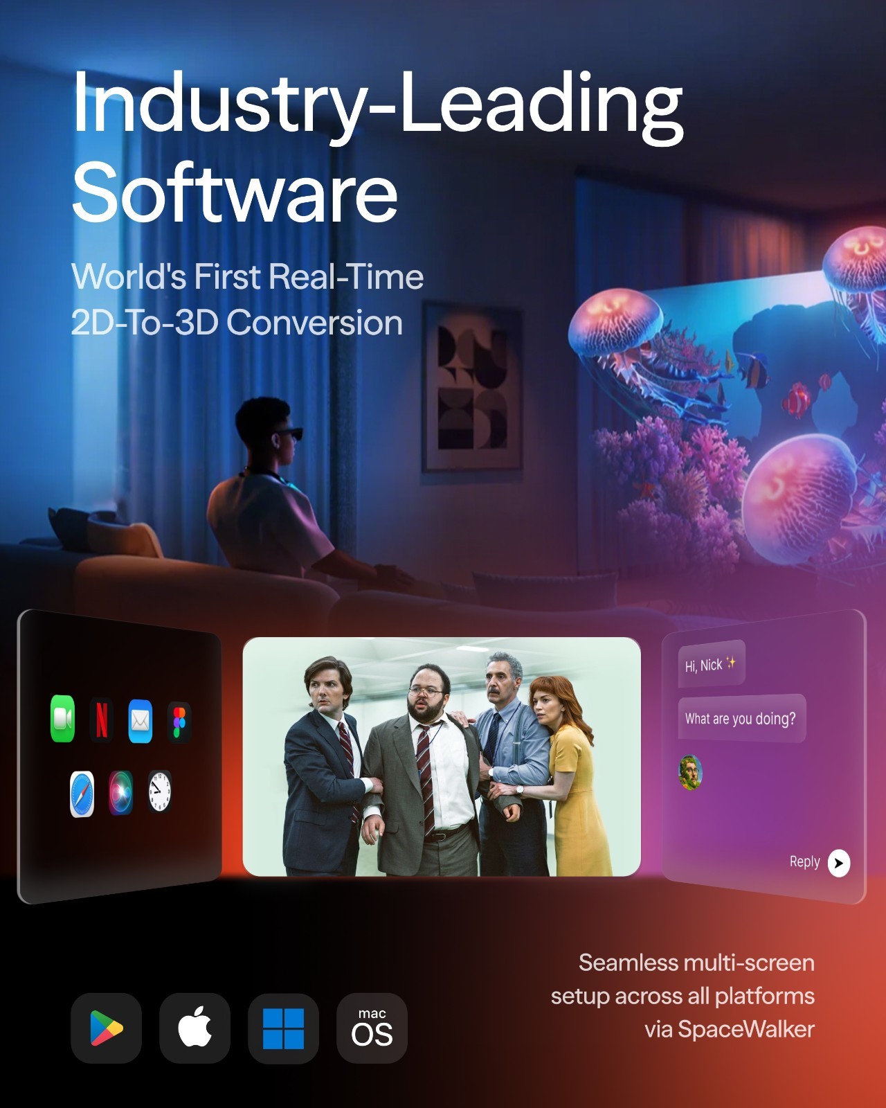 VITURE Luma XR AR Glasses — 146” 1200p Ultra Sharp Display 1000 Nits 50° FOV