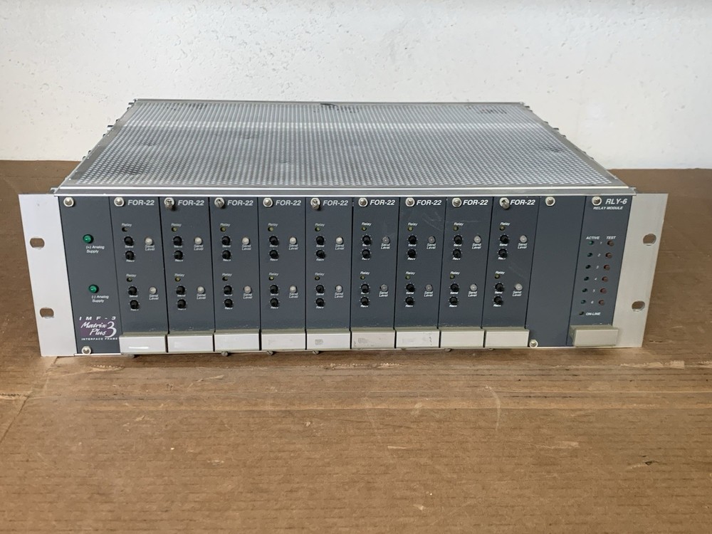Clear-Com IMF-3 Matrix Plus 3 Interface Frame With FOR-22 Modules See Photos