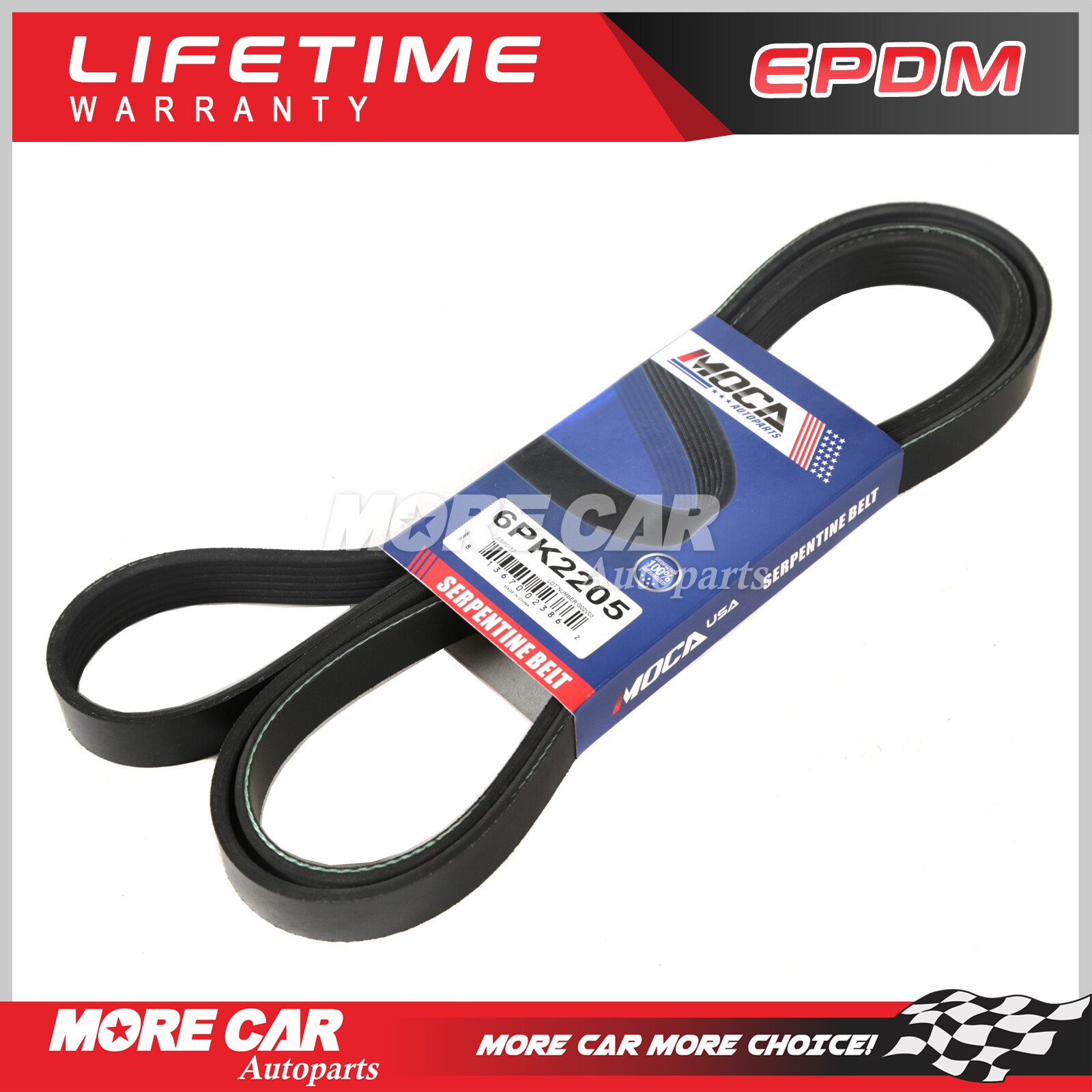 Serpentine Belt for 96-13 Ford Ranger Chevrolet Jeep Dodge GMC 2.5L 4.7L 6PK2205