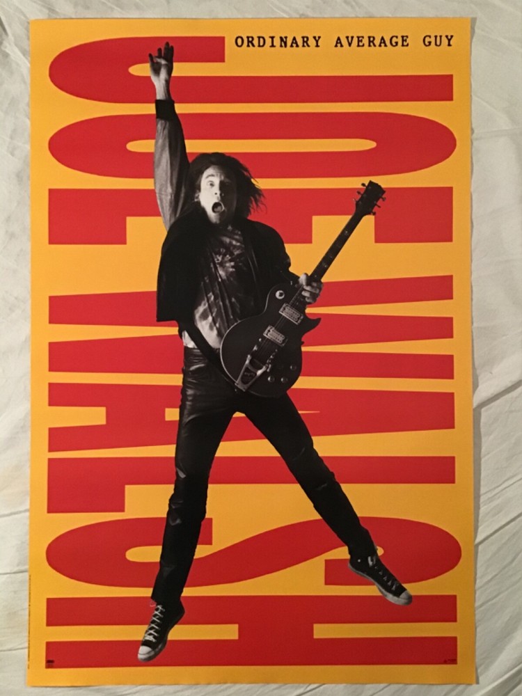 Joe Walsh 1991 Promo Poster Ordinary Average Guy New Condition Eagles James Gang