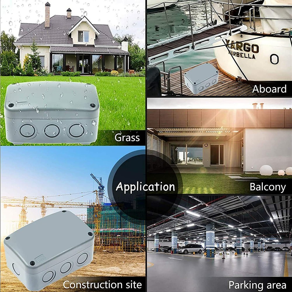 Electronic Project Box Junction Enclosure Case Box Waterproof IP66 Cable Glands