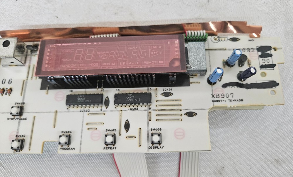 YAMAHA CDX-500U CD Player Front DISPLAY PCB Works