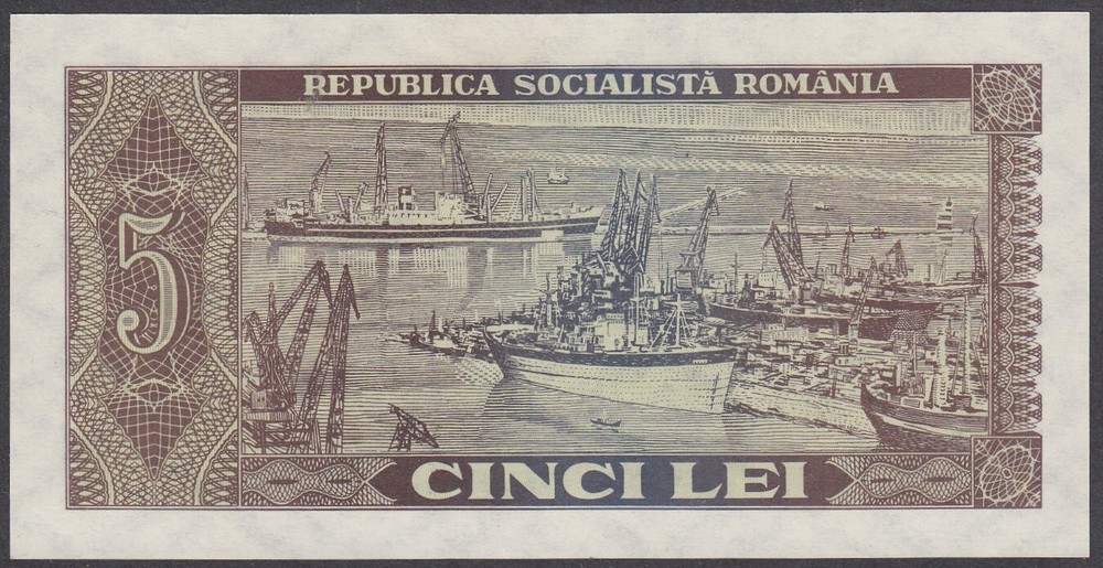 Romania 5 Lei UNC 1966
