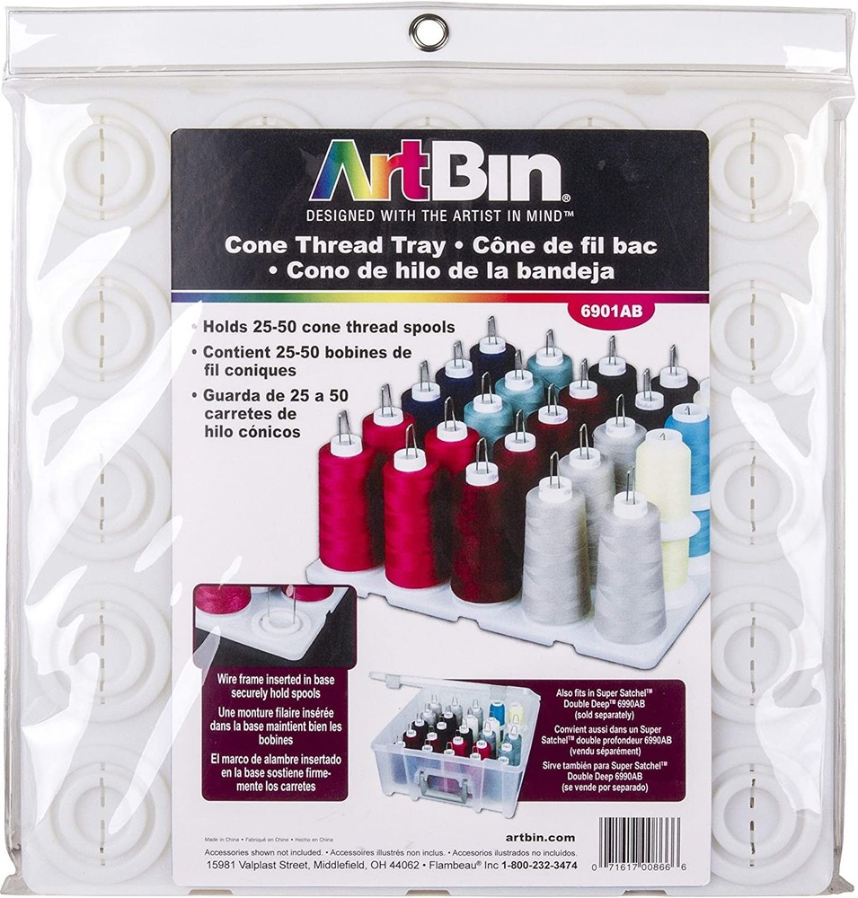 ArtBin 6901AB Cone Thread Tray, Sewing & Embroidery Serger Cone Thread Spool ...