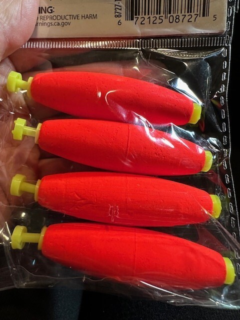 Path & Stream 4pc - 3" TORPEDO Spring Stick FOAM FLOAT Fishing Bobber TX