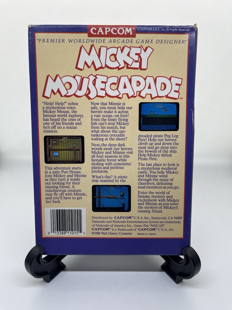 Capcom Mickey Mousecapades Vintage EMPTY Game BOX ONLY Original Replacement