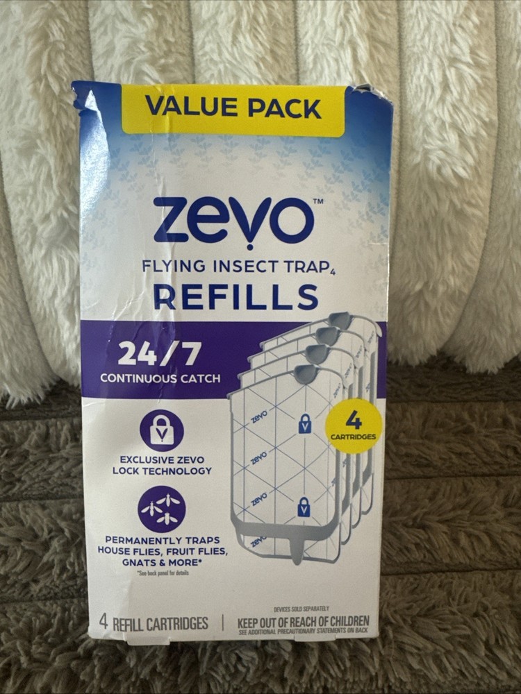 Zevo Flying Insect Trap Refills – 4 Cartridges