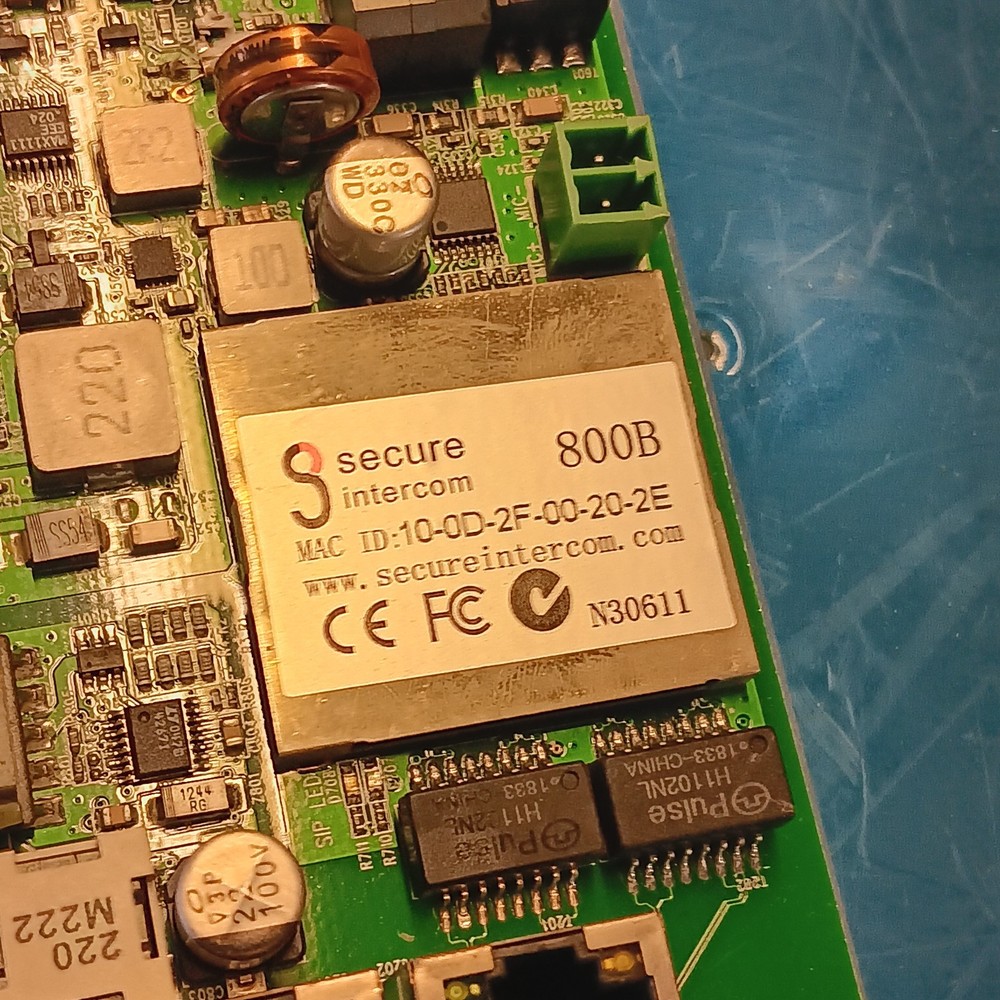 Secure Intercom 800B VOIP Module N30611, 10-0D-2F-00-2D-11
