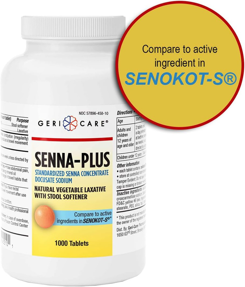 Senna Laxative Tablets 1000 Count
