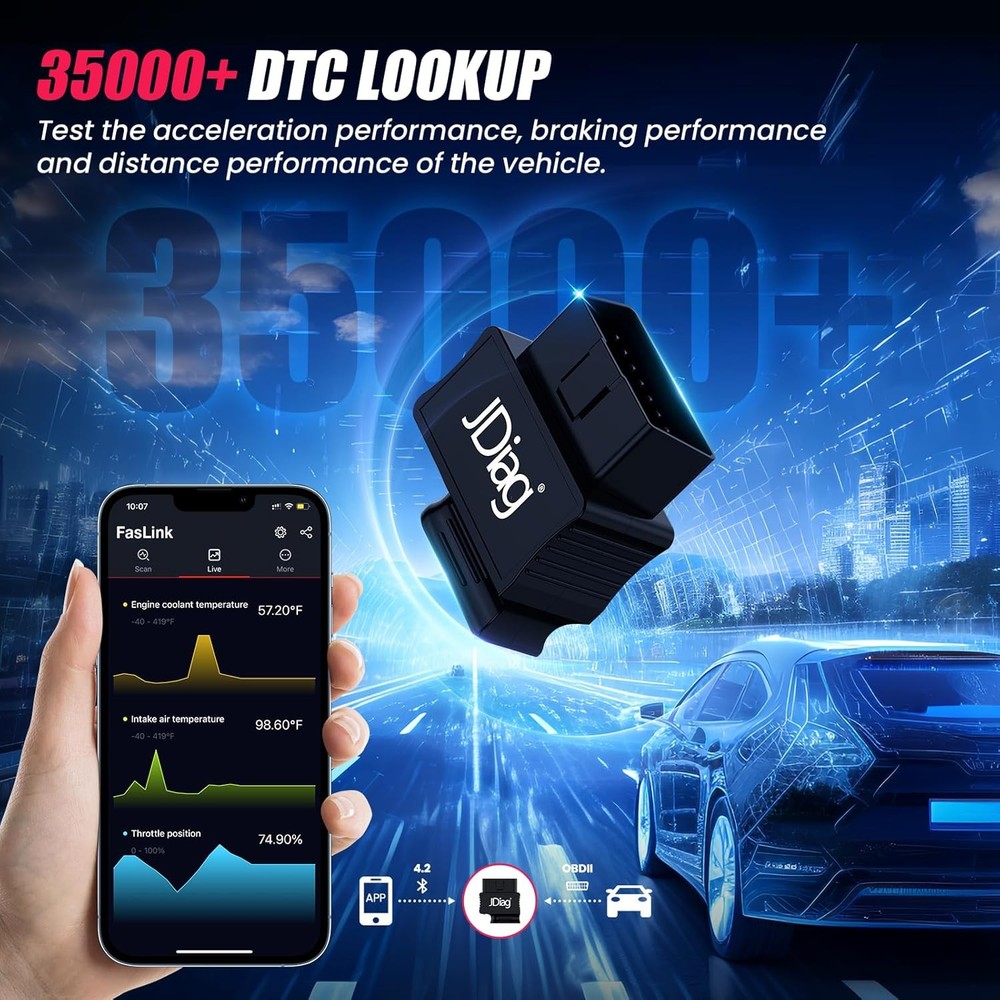 Bluetootsh OBD2 Scanner for Iphone & Android, ELM327 M2 Car Diagnostic Tool, Cod