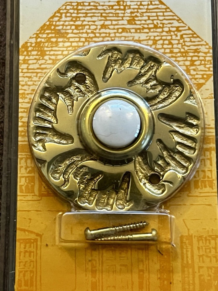 Heath / Zenith Lighted Wired Push Button Solid Brass Doorbell 865 l👀k