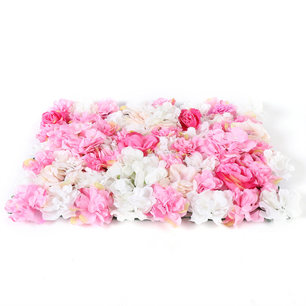 20Pcs Artificial Flower Wall Artificial Rose Panel for Wedding Proposal Venue