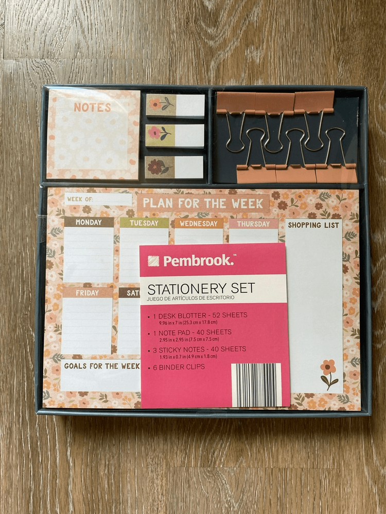 Pembrook Weekly PostIt Stationary Set