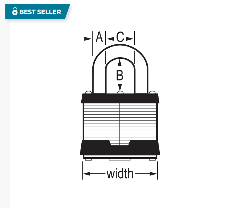 Master #3 Keyed Alike Padlock - pack of 6