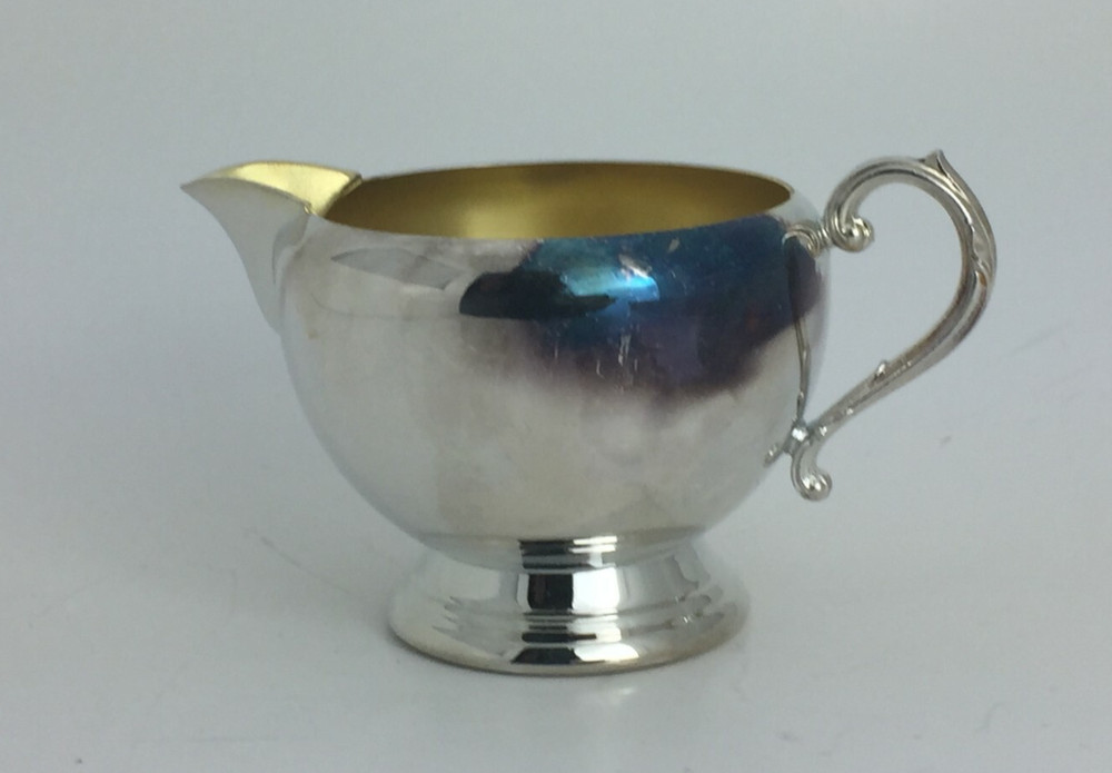 Oneida Silverplate Creamer Sugar Tray Georgian Scroll 3 Piece Set 1992