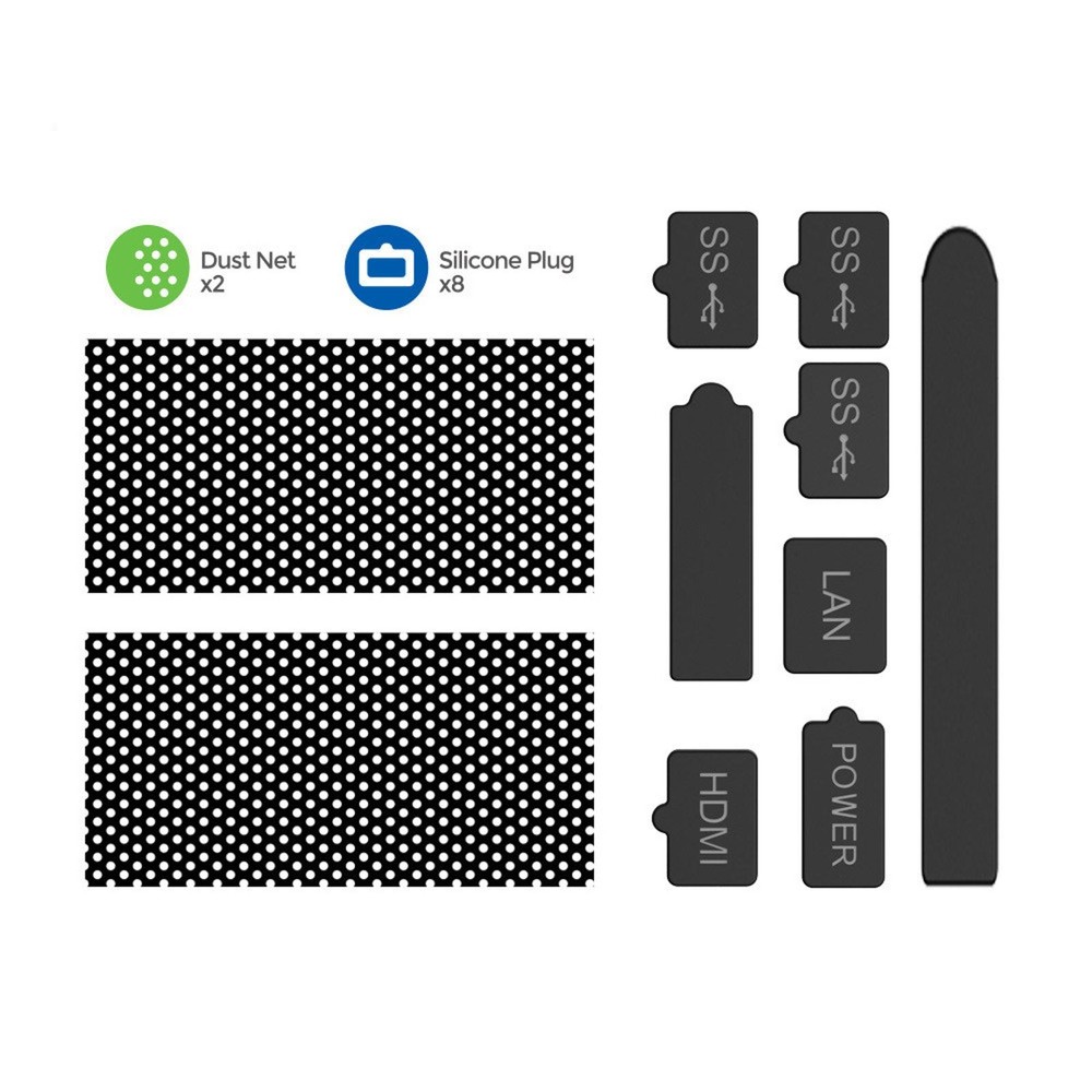 1Set Net+Silicone Plug Kit Dustproof Suit Mesh Filter For Xbox Series X Console