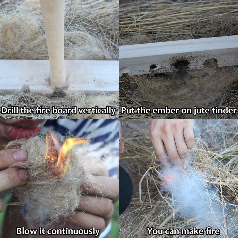Quality Bow Drill Fire Starter for Outdoor Scouts - Beginner-Friendly Tool