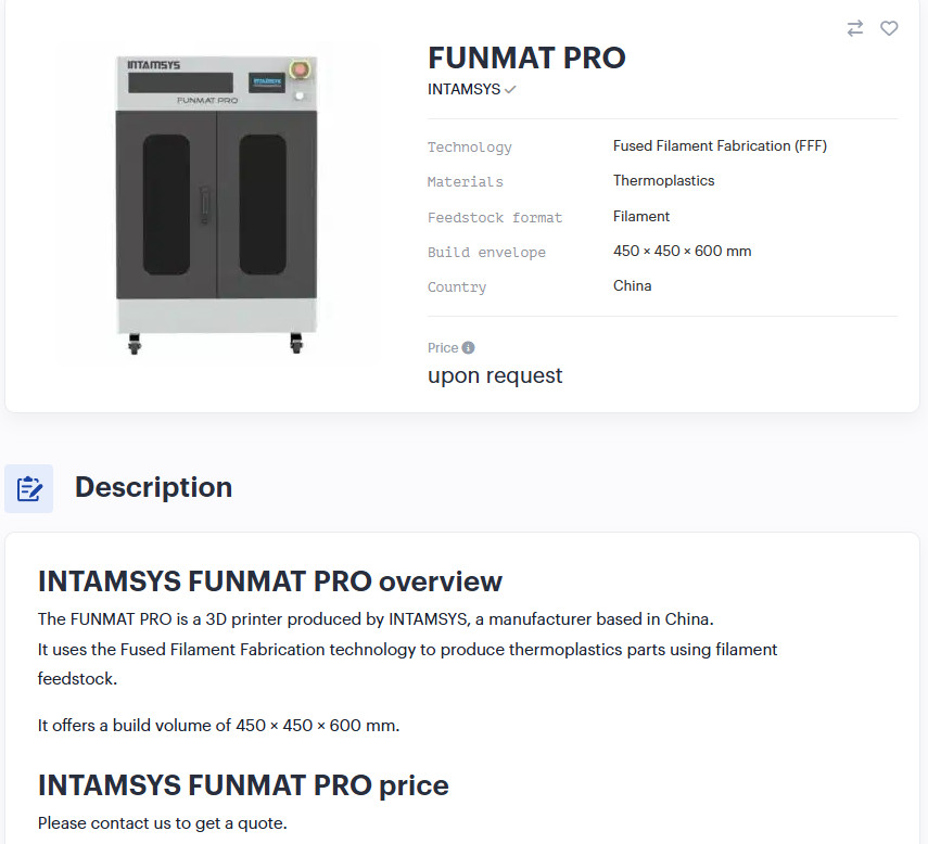 FunMat Pro 3D Printer