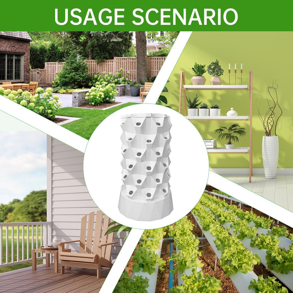Hydroponics Growing System Tower 48 Slots Hydroponic Fruit Tower Layered gently
