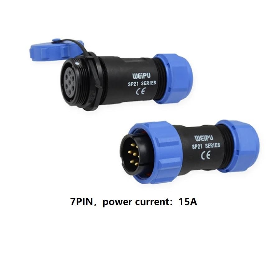 WEIPU SP21 7Pin Industrial Electrical Circular Connector SP2110 IP68 Threaded...