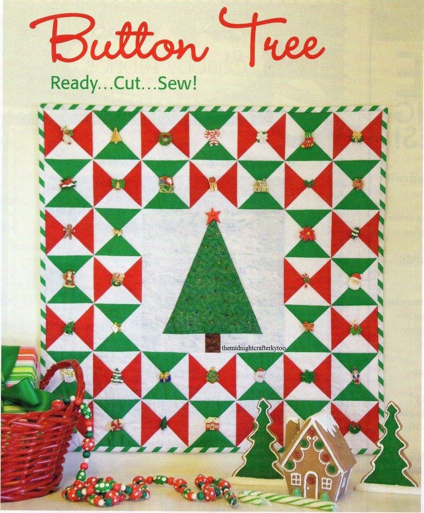 Button Tree Quilt Pattern Pieced/Applique TD