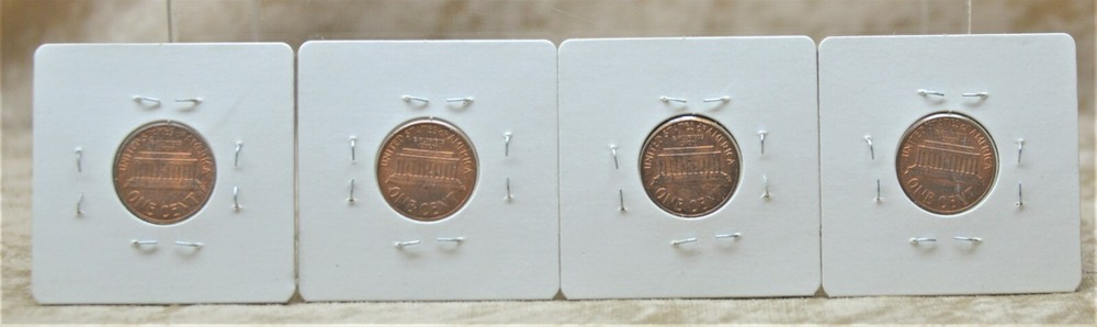 1960 SMALL D LINCOLN CENT 4 COINS Uncirculated