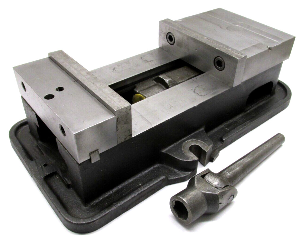 KURT ANGLOCK 6" MILLING MACHINE VISE w/ JAWS & HANDLE - #D60