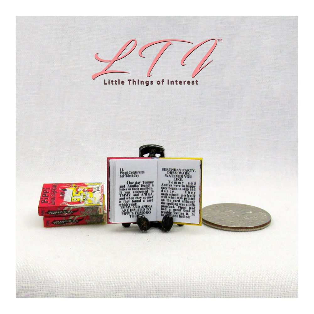 PIPPI LONGSTOCKING 1:12 Scale Miniature Readable Illustrated Book