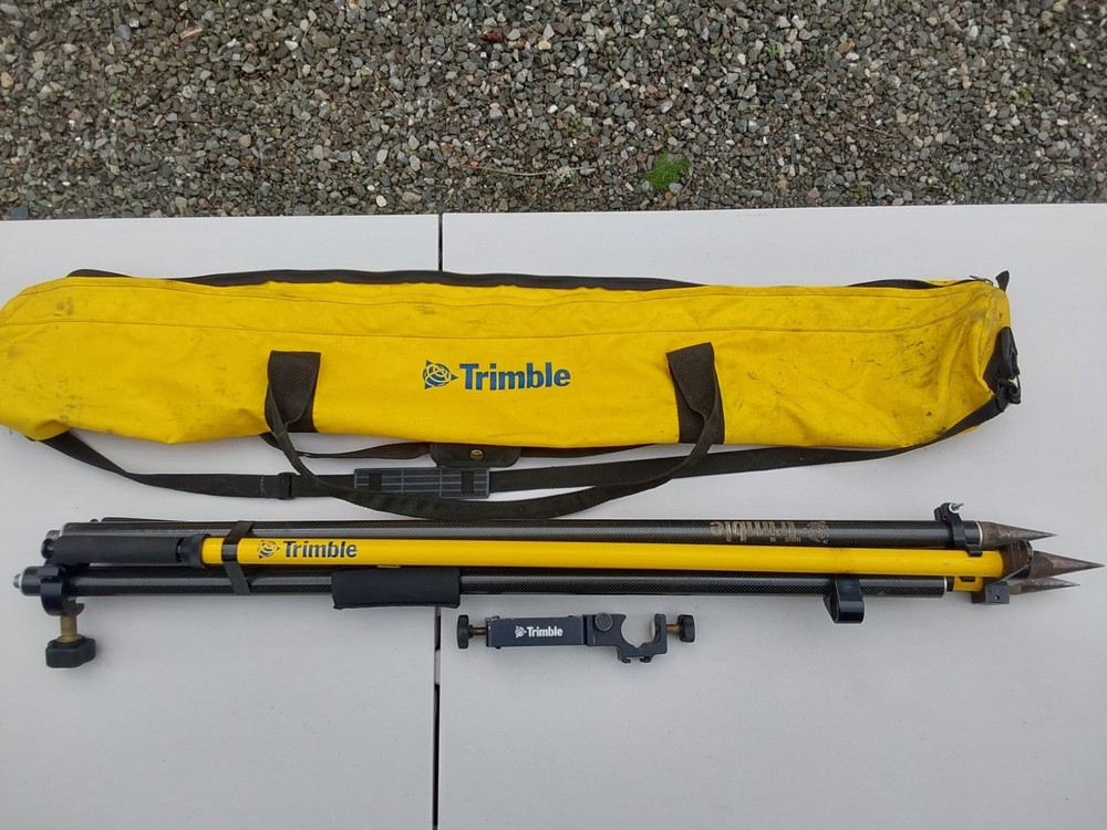 Trimble Rangepole, Bipod, Carbon Fiber, Data Collector Bracket - Used