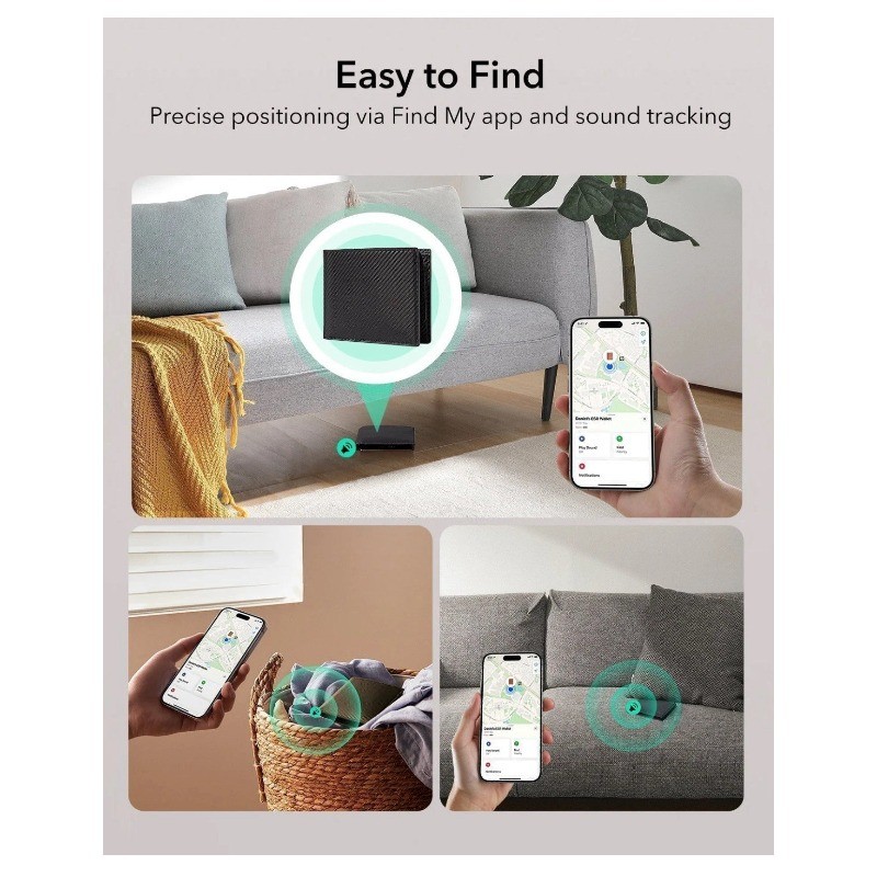 Classic Geo Wallet Men Full Find My Functionality Thin & Lightweight Gift