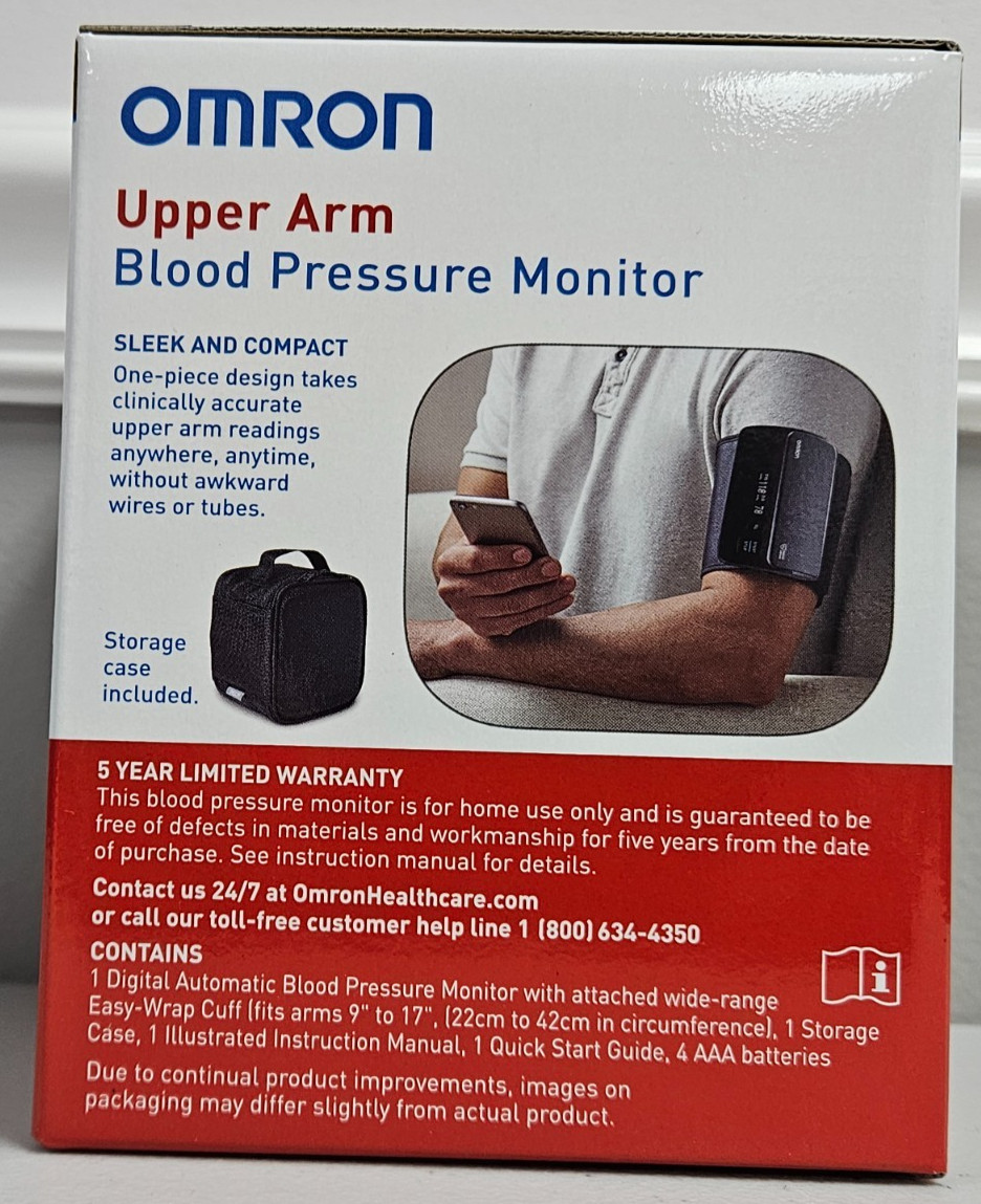NEW OMRON Evolv HEM-7600T Upper Arm Blood Pressure Monitor + Case Bluetooth