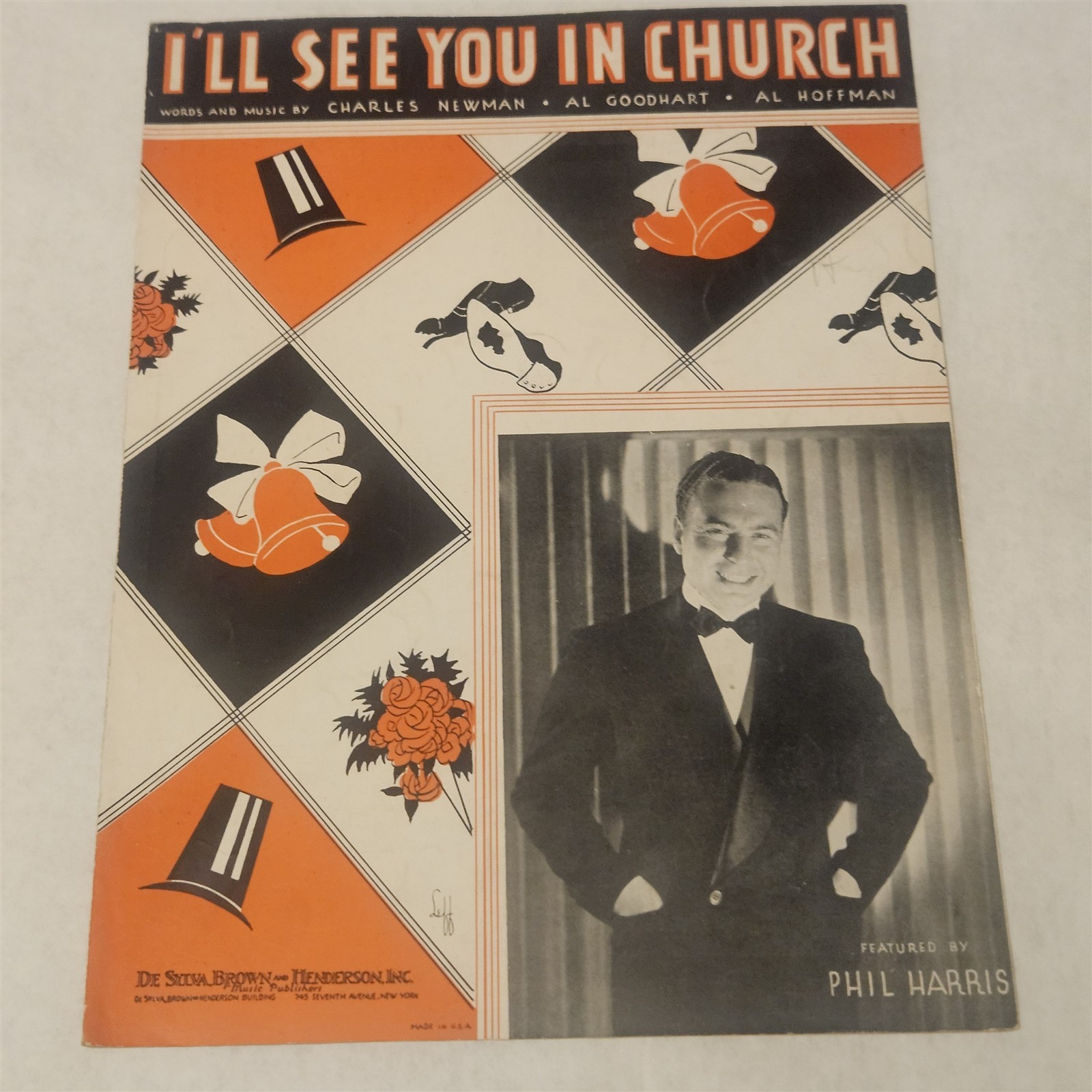 I'll See You in Church Sheet Music Phil Harris Charles Newman 1930s