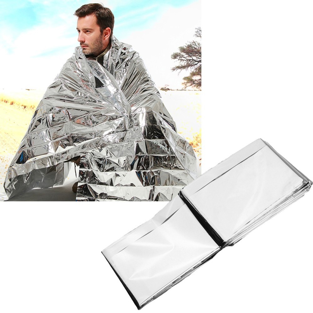 5pcs Blankets Emergency Sunscreen Blankets Warming Reflective Blanket