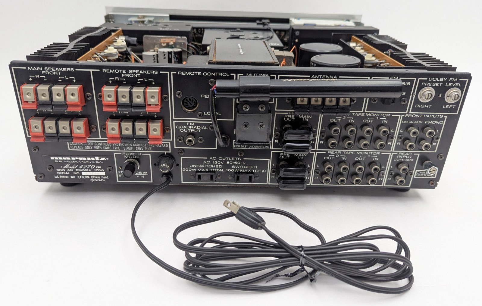 VTG Marantz 4270 Stereo 2+ Quadradial 4 Channel Receiver - Working *AS-IS READ*