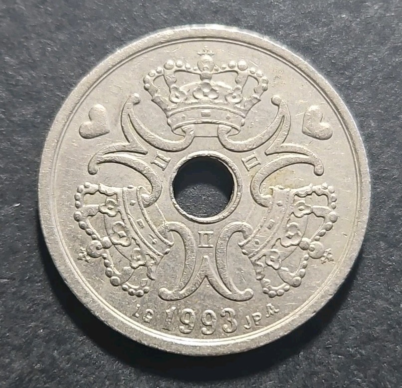 1993  Denmark 2 Kroner (KM.#874)