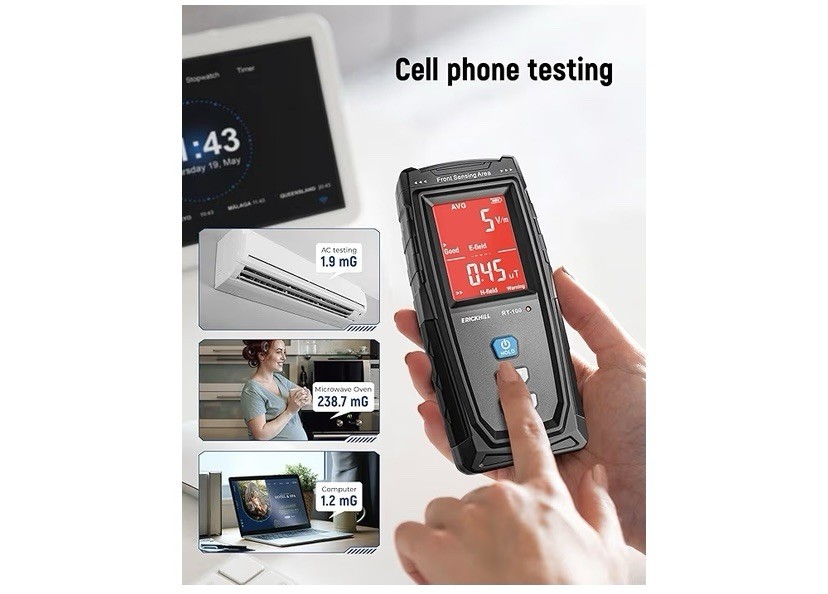 ERICKHILL EMF Meter, Detects Electric and Magnetic Fields, Handheld Digital...