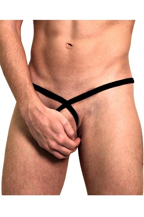 Barely There Men's String T-Back Thong -Strap Front String Underwear-Sexy-String