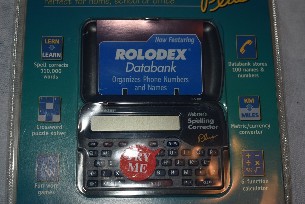 Franklin Webster’s Spelling Corrector Plus NCS-101 Rolodex Databank Sealed