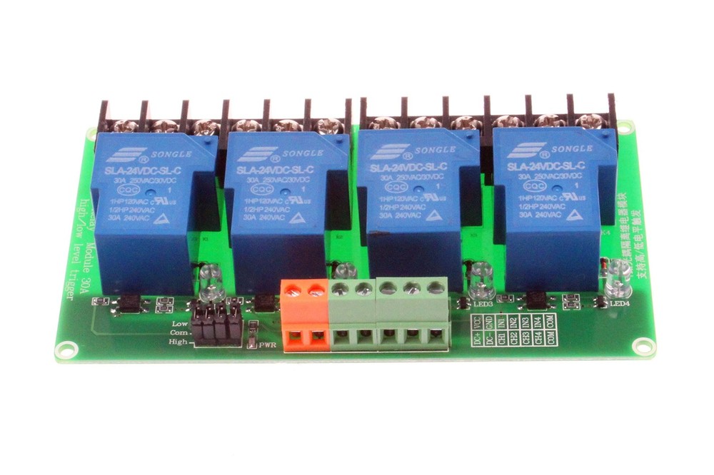 NOYITO 30A 4 Channel Relay Module High Low Level Trigger with Optocoupler Iso...