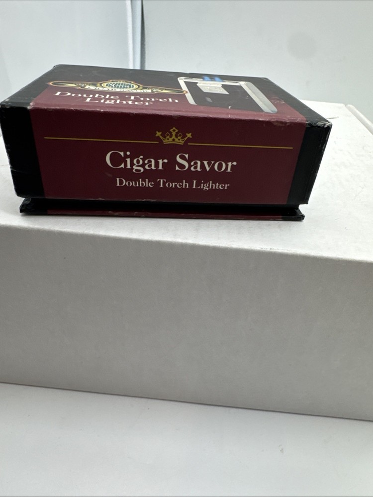 Cigar Savor Double Torch Lighter Works.