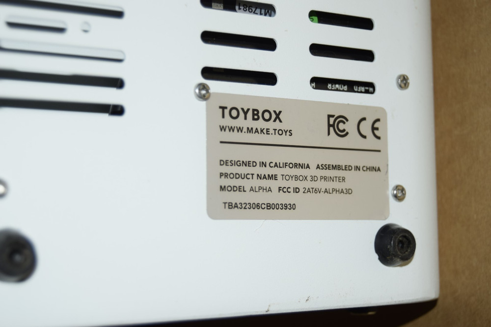 Toybox Labs Alpha Beginner 3D Printer with Power Supply