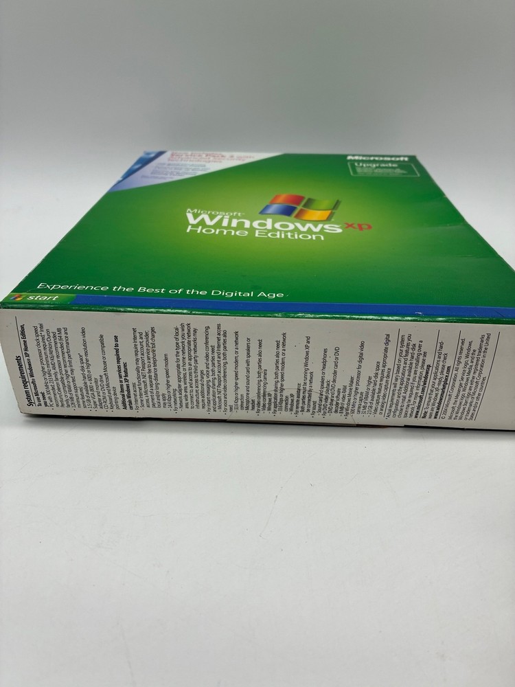 Microsoft Windows XP Home Edition Upgrade Boxed Retail Version 2002 SP2 Original