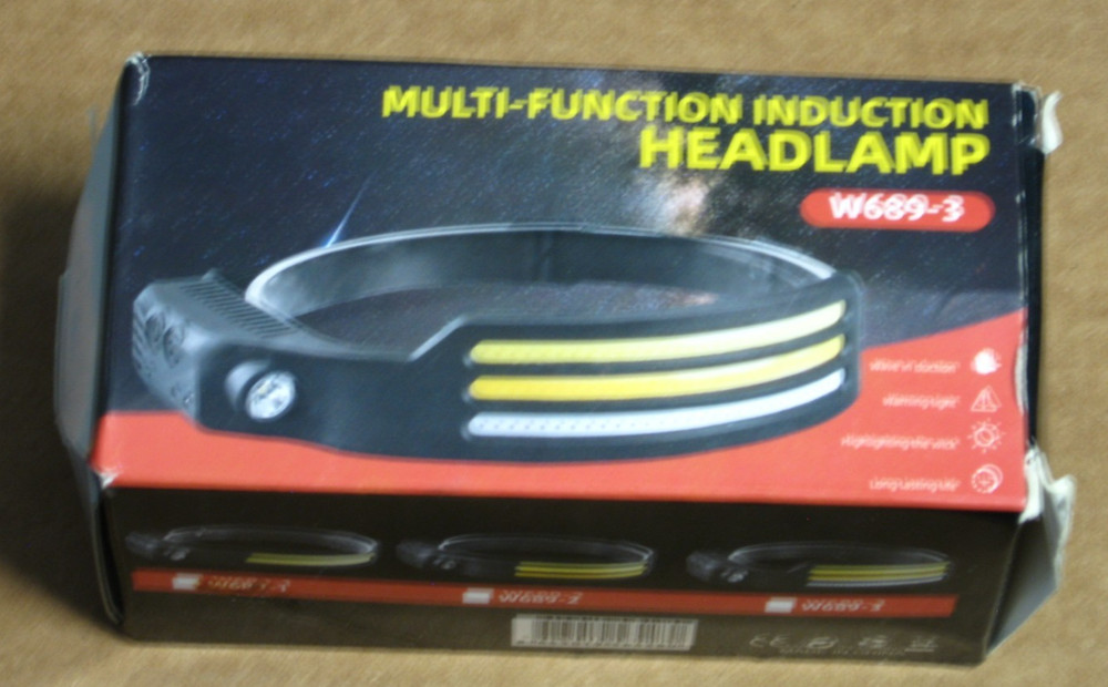 Multi Function Induction Headlamp Portable W689-1, LED, Long Lasting, New In Box