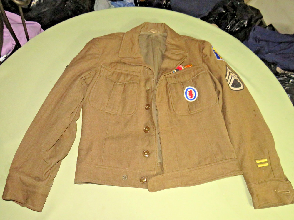 ORIGINAL WW2 WW11 US ARMY SERGEANT IKE JACKET COMBAT ENGINEER VET WAR BRING BACK