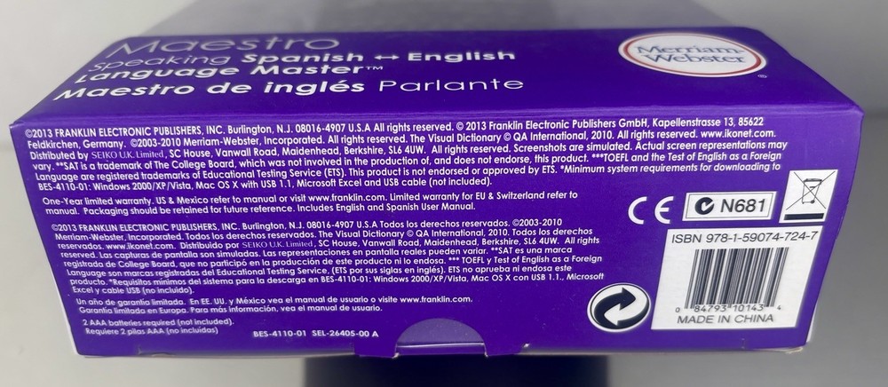 Franklin BES4110 Electronic Dictionary